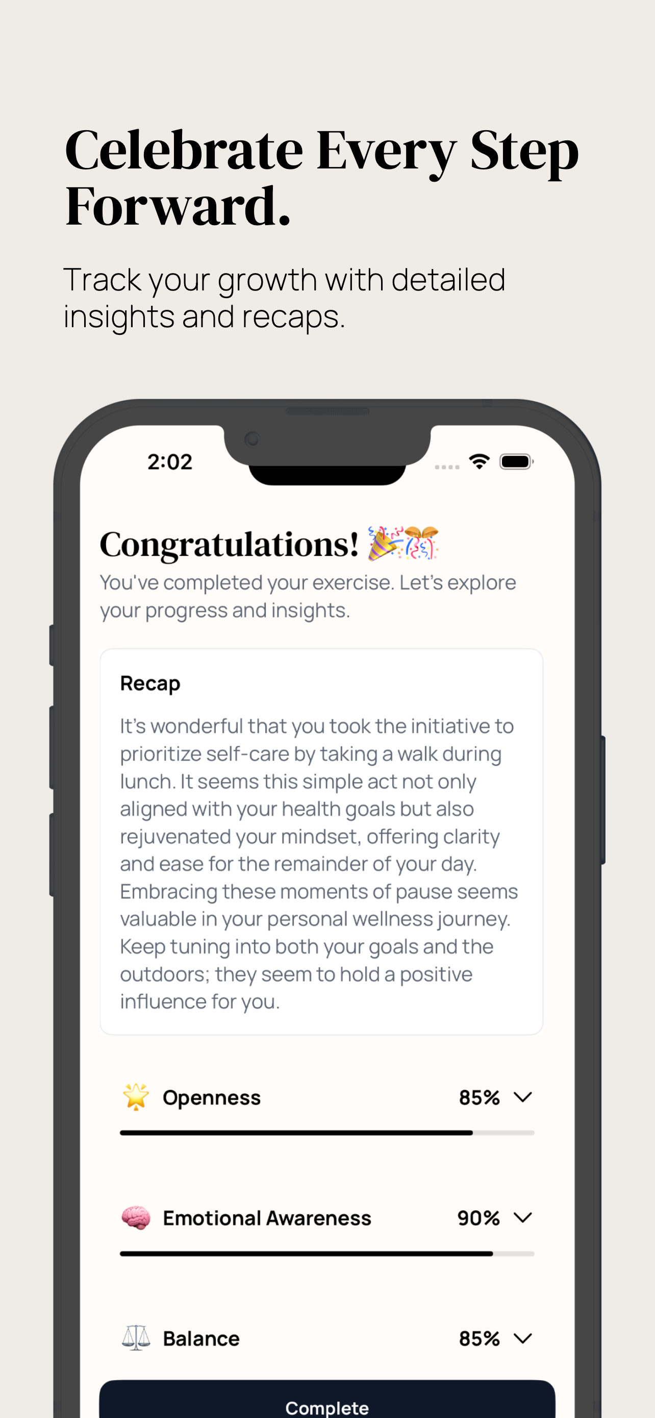 Progress tracking and insights